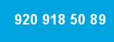 920 918 50 89 920 918 50 89